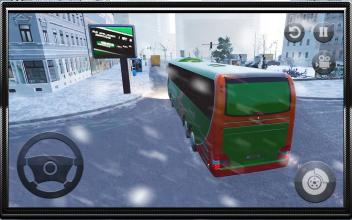 Snow Bus Offroad Driver : Modern Tourist Coach 3D截图2