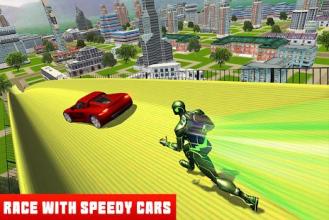 Super Speed Hero VS Vertical Ramp Car Stunts截图5