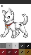 Dog Color By Number: Pixel Art Dog截图4