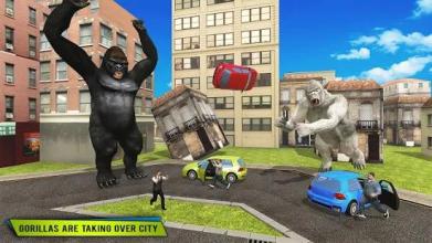 Angry Gorilla Rampage Attack Beast City Smasher截图5