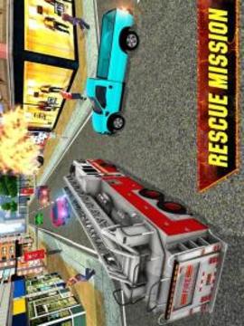 Fire Truck Rescue : City Firefighter Hero截图