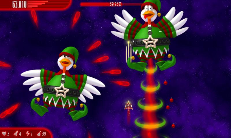 Chicken Invaders 4 Xmas HD截图1