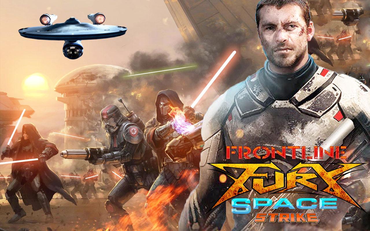 Frontline Fury Strike Space Attack: Space Games HD截图2