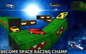 Impossible Car Space Track Race截图1