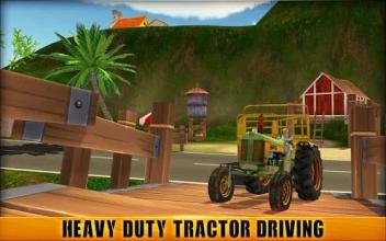 Tractor Driving Farm Sim : Tractor Trolley Game截图1