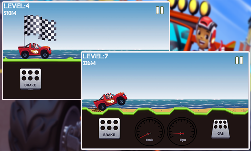 Blaze Racing Hill Monster Game截图1