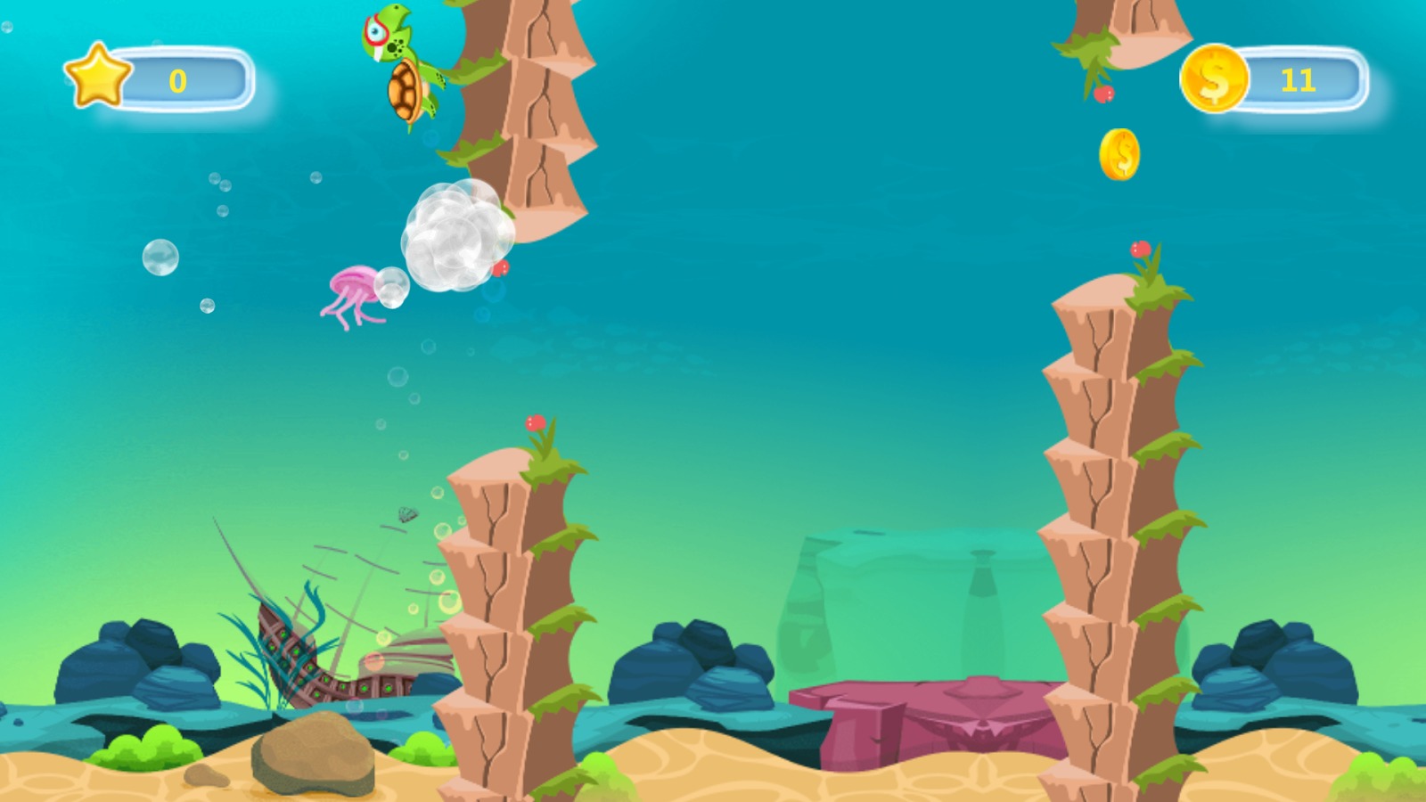 Turtle Quest - Android Wear截图5