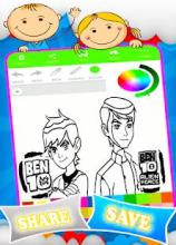 Coloring ben 10 game截图2