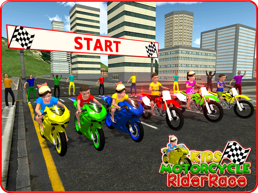 Kids MotorBike Rider Race 3D截图5