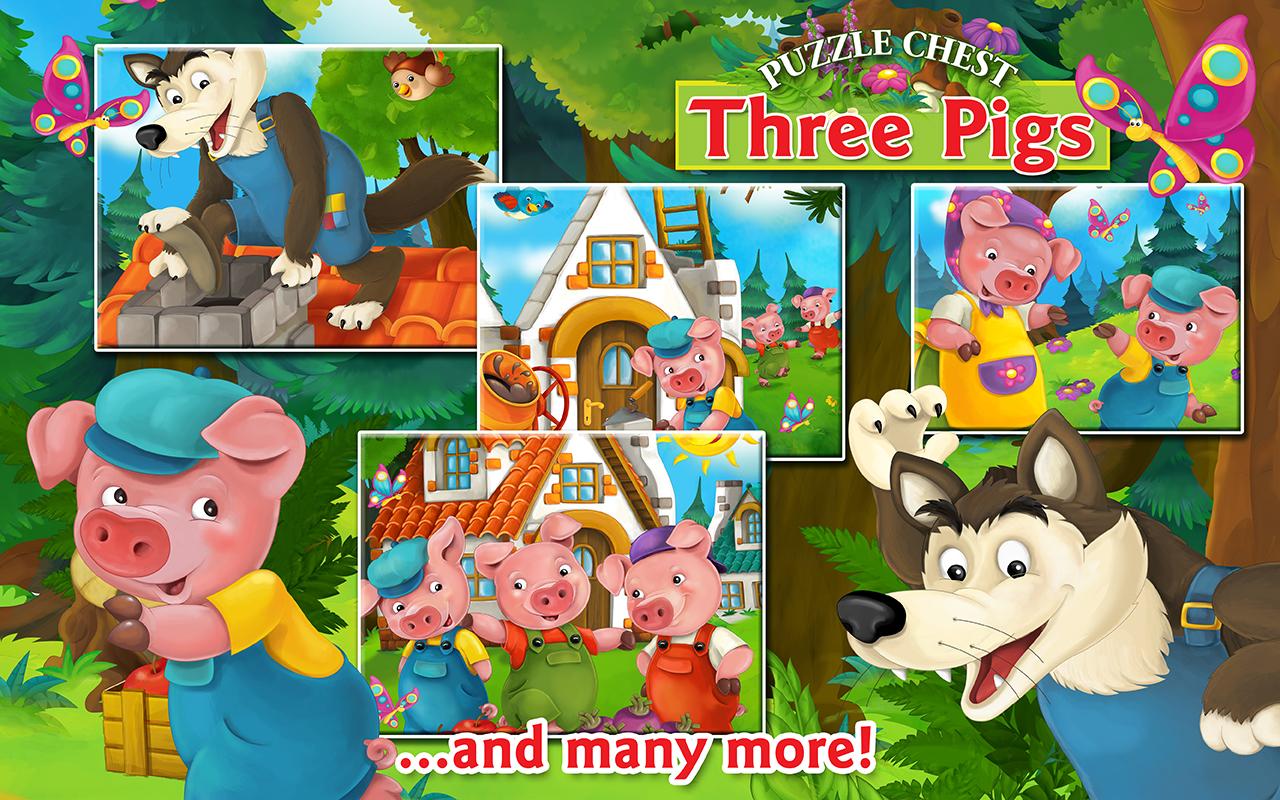 Three Pigs Jigsaw Puzzle Game截图2