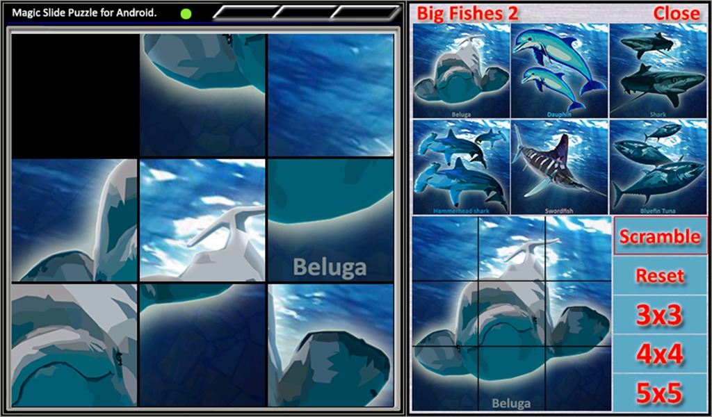 Magic Slide Puzzle B Fishes 2截图1