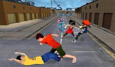 Kids Fighting Games - Gangster in Street截图1