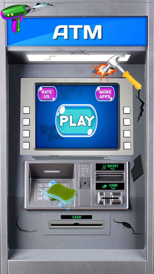 ATM Machine Cleaning & Fixing Games-ATM Cash Games截图1