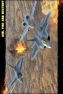 喷气式战斗机空袭 - 飞机空战3D截图