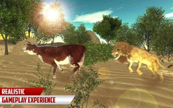 Angry Lion Village Attack - Wild Lion Simulator 3D截图1