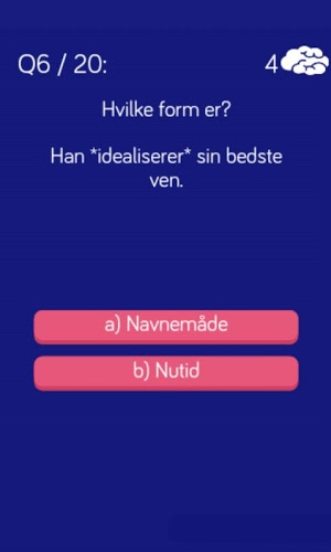 Lær Dansk grammatik: nutids-r截图4