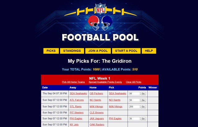 NFL Pool Office Football Pool截图4