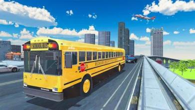 Modren School Bus Up Hill Driving:Summer Trip截图4