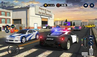 Police Car Wash Service: Gas Station Parking Games截图1