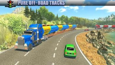 Oil Tanker Long Trailer Truck Simulator-Road Train截图1