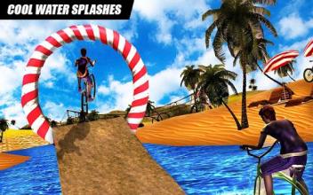 BMX Water Bicycle : Beach Rider Simulator Game 3D截图4