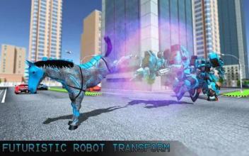 US Police Robot Car Cop Transform Horse Games截图1