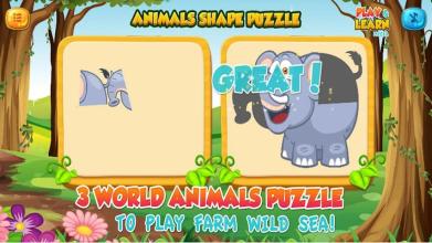 Animals jigsaw puzzle learn world截图3