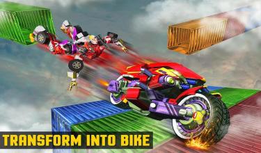 Impossible Bike Racing Stunts - Robot Transform 3D截图1