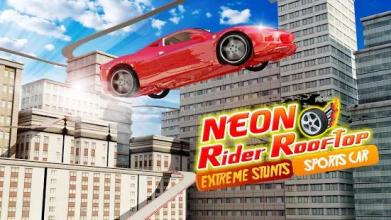 Neon Rider Rooftop - Extreme Stunts Sports Car截图1