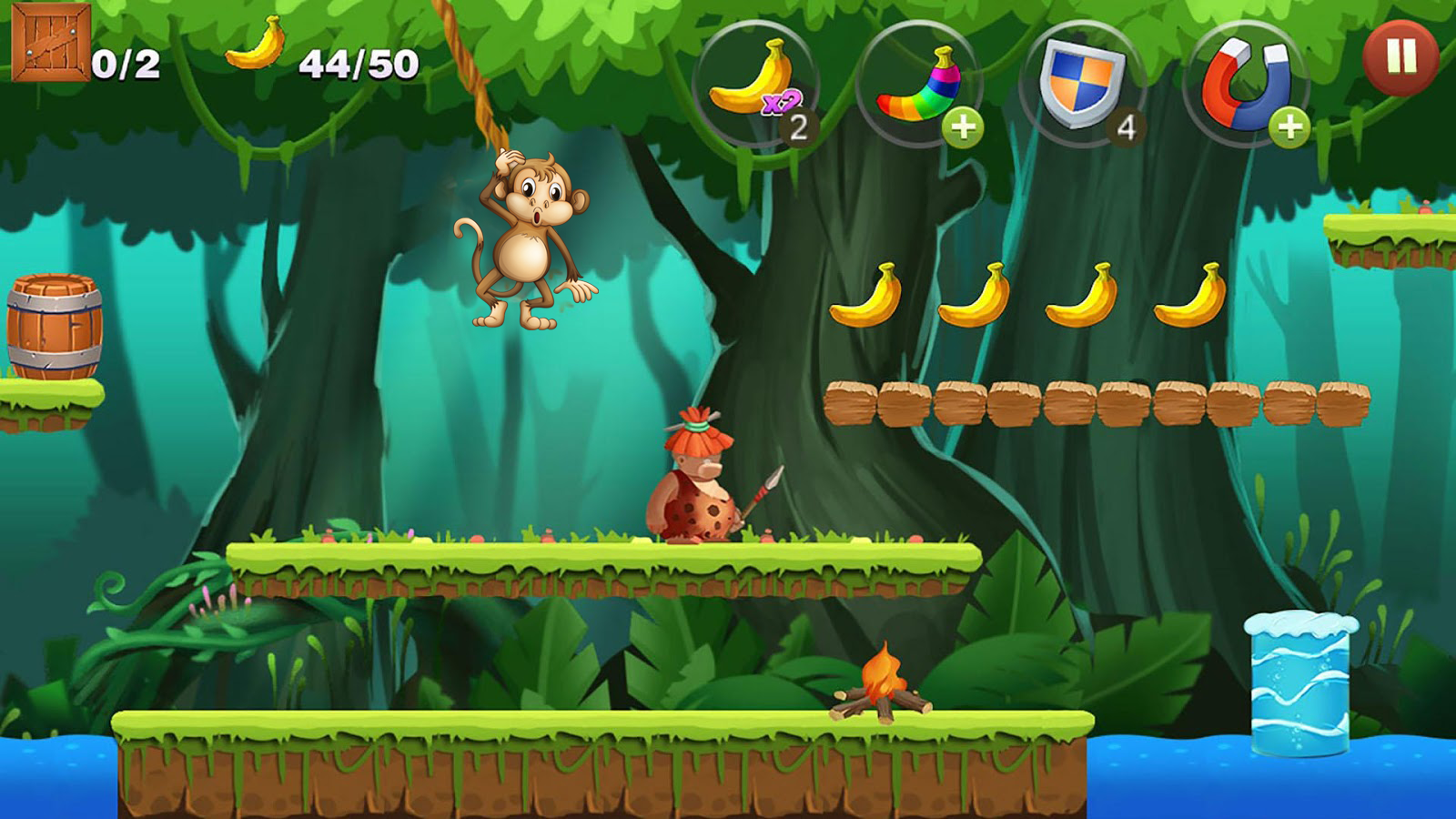 Monkey Jungle Run 2 free截图4