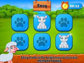 Animal Memory Match Kids Game截图1