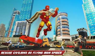 Iron Spider Hero Robot Superhero Flying Robot Game截图3