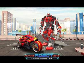 Flying Robot Bike : Futuristic Robot War截图2