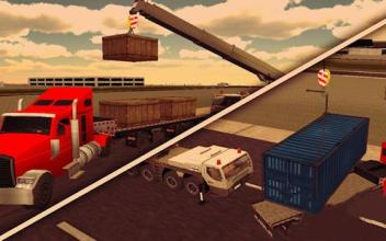Airplane Flight 3D: Cargo Delivery Truck Transport截图4