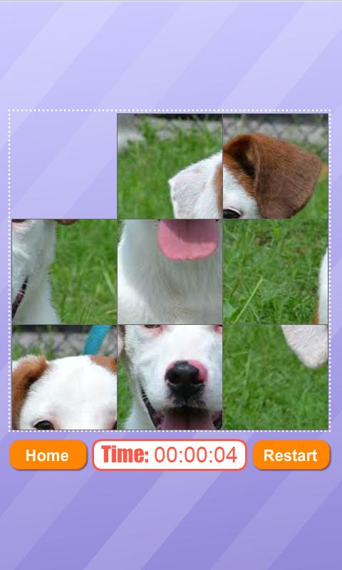 Cute Dog Sliding Puzzle截图2