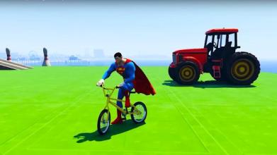 Superheroes Bmx Stunt Cycle Games: Bicycle Games截图4