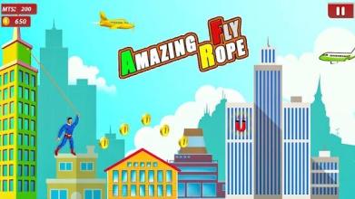 Rope Flying Adventure Game - Superheroes Fly Fun截图2