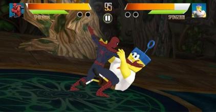 Spiderman Fighting Spongebob & Heroes截图2