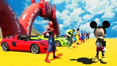 Superheroes Fast Highway Racing截图5