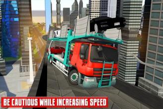 Multi Car Transporter Truck: Vertical Ramp Sim截图5