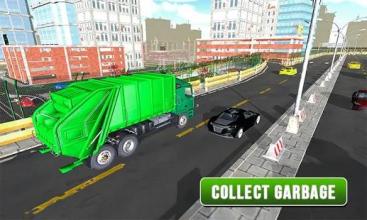 City Garbage Truck 2018: Road Cleaner Sweeper Game截图1