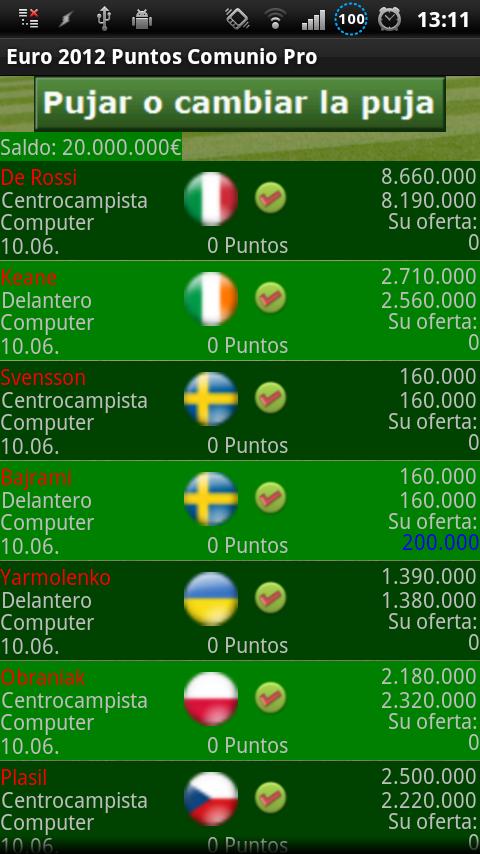 Euro 2012 Puntos Comunio截图5