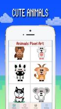 Animals color by number: Pixel art coloring book截图1