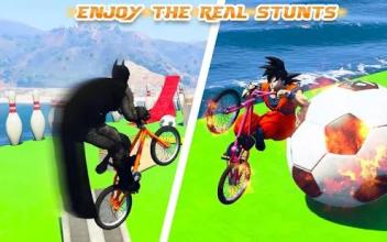 Superheroes Bmx Race Stunts: Bicycle Racing Games截图5