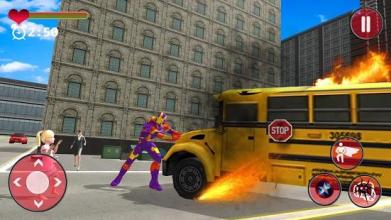 Flying Captain Superhero robot Crime City Battle截图3