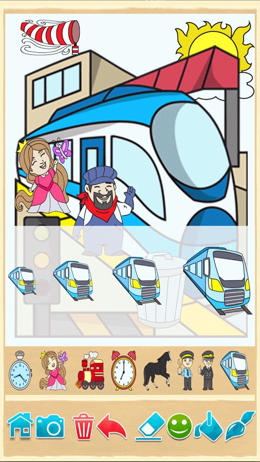 火车着色游戏截图4