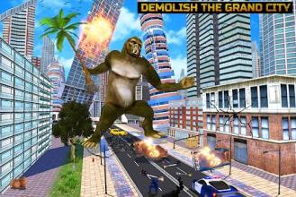 Big Foot Gorilla Giant City Smasher Rampage Game截图2