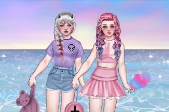 Pastel Goth Fashion - Make Up & Dress Up截图3