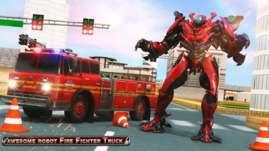 Truck Robot Fire Fighter Real War Simulator *截图3