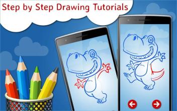 How to Draw Cartoon Dinosaurs Step by Step截图3